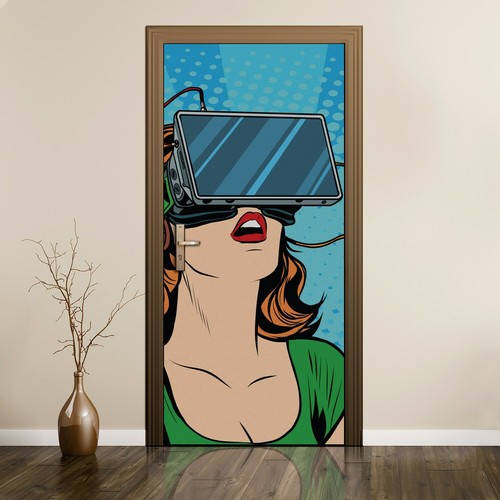 Peel stick door - peel,